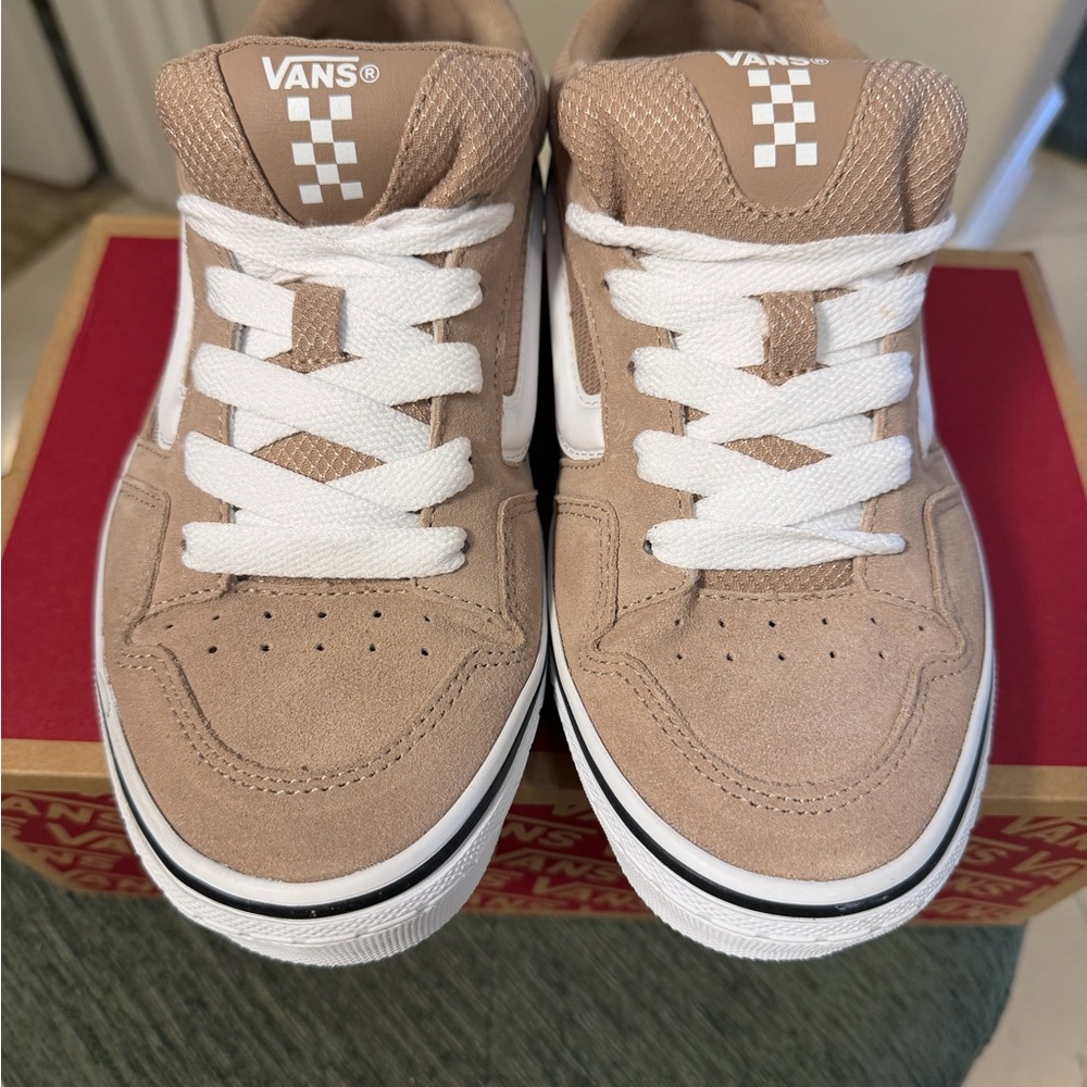 Vans Caldrone Taupe Suede Mesh Deep Sneakers Women’s Size 9 NWT w/ Box - Picture 2 of 8